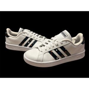 Adidas Grand Court Custom With LV Women Size 8.5/Men Size 7 White/Black New